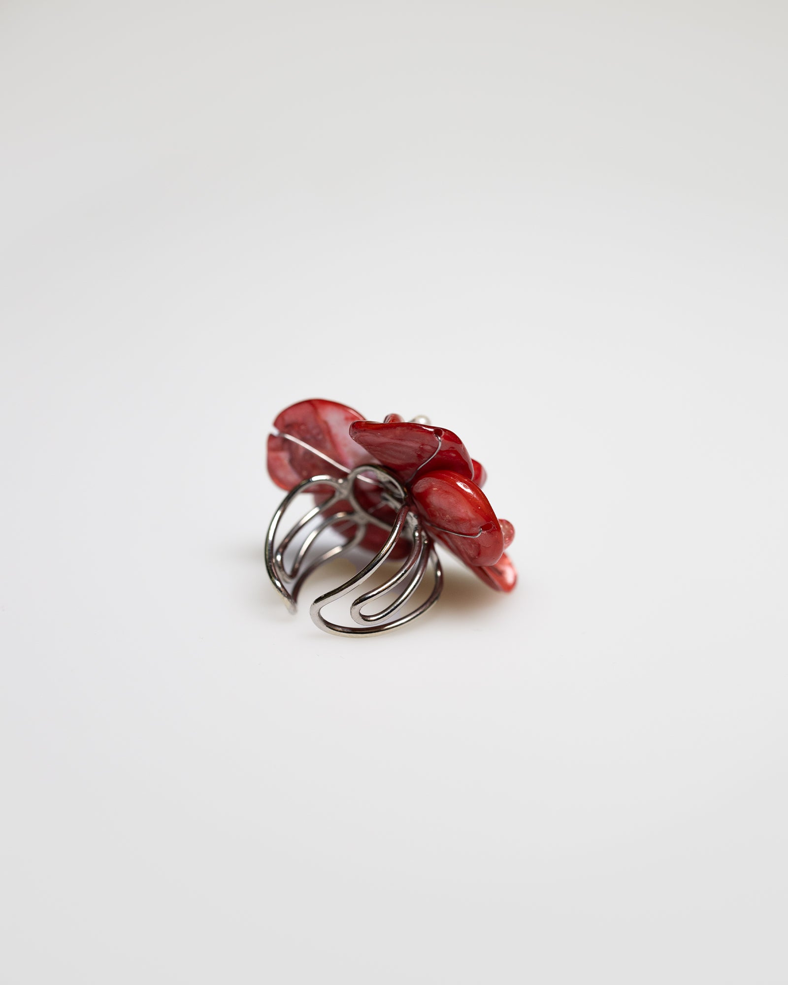 00s Vintage Archive Pearl Ring in Red